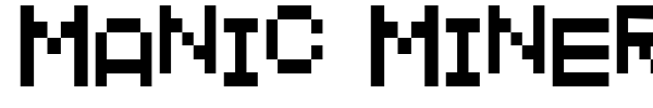 Manic Miner font preview